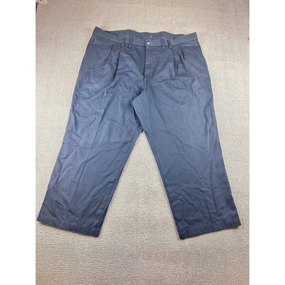 Dickies Work Pants Men 44x30 Blueโ Relaxed Fit Pleated Cotton Utility 81102NV